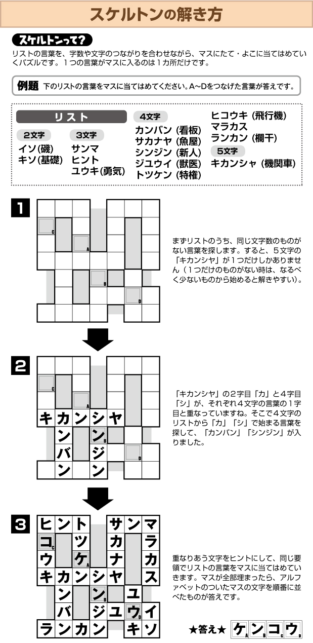 スケルトンメイト パズルの解き方 パズルメイト 株 マガジン