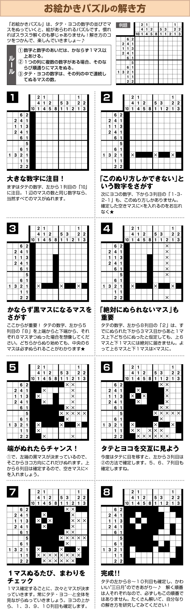 お絵かきパズル パズルの解き方 パズルメイト 株 マガジン マガジンのパズル誌総合サイト