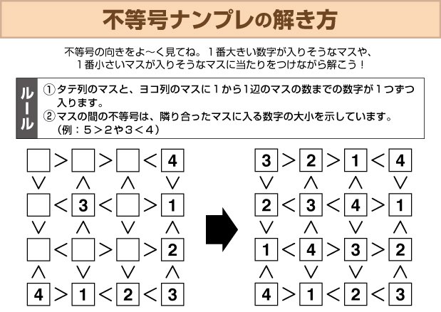 不等号ナンプレ パズルの解き方 パズルメイト 株 マガジン